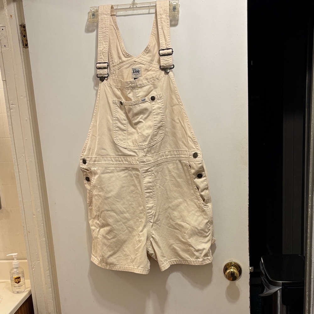 Lee Beige Short Overalls